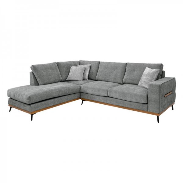 ΚΑΝΑΠΕΣ Fylliana Marcell ΑΡΙΣΤΕΡΗ ΓΩΝΙΑ ΓΚΡΙ ΜΕ ΑΝΟΙΧΤΟ ΓΚΡΙ ΜΑΞΙΛΑΡΙΑ 300x230x88εκ