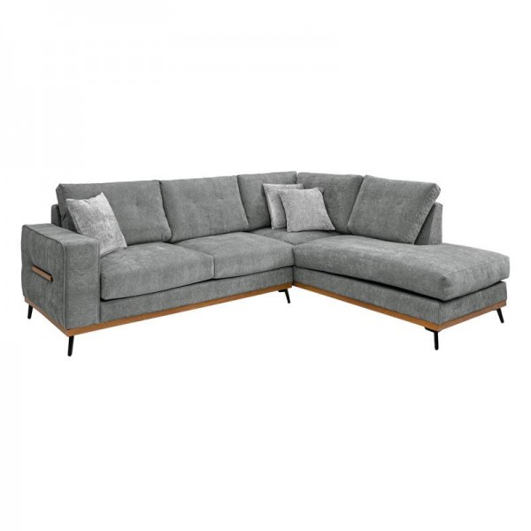 ΚΑΝΑΠΕΣ Fylliana Marcell ΔΕΞΙΑ ΓΩΝΙΑ ΓΚΡΙ ΜΕ ΑΝΟΙΧΤΟ ΓΚΡΙ ΜΑΞΙΛΑΡΙΑ 300x230x88εκ