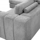 ΚΑΝΑΠΕΣ Fylliana Mondiva ΑΡΙΣΤΕΡΗ ΓΩΝΙΑ ΓΚΡΙ ΧΡΩΜΑ 280x180x83εκ