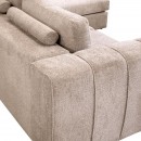 ΚΑΝΑΠΕΣ Fylliana Mondiva ΔΕΞΙΑ ΓΩΝΙΑ ΜΠΕΖ ΧΡΩΜΑ 280x180x83εκ