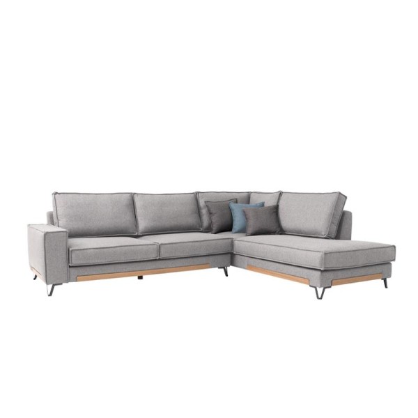ΚΑΝΑΠΕΣ Fylliana Phoenix ΑΡΙΣΤΕΡΗ ΓΩΝΙΑ ΓΚΡΙ ΑΝΟΙΧΤΟ 280x220x95