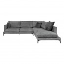 ΚΑΝΑΠΕΣ Fylliana Velente ΔΕΞΙΑ ΓΩΝΙΑ ΓΚΡΙ ΜΕ ΣΚΟΥΡΟ ΓΚΡΙ ΜΑΞΙΛΑΡΙΑ 280x220xεκ