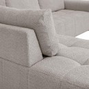 ΚΑΝΑΠΕΣ ΓΩΝΙΑ ΑΡΙΣΤΕΡΗ Fylliana Carmen SILVER ΥΦΑΣΜΑ 304x242x89εκ