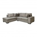ΚΑΝΑΠΕΣ ΓΩΝΙΑ ΑΡΙΣΤΕΡΗ Fylliana New Toulouse MOCCA ΥΦΑΣΜΑ ΜΕ TAUPE ΜΑΞΙΛΑΡΙΑ 260x205x93εκ