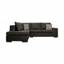 ΚΑΝΑΠΕΣ ΓΩΝΙΑ ΑΡΙΣΤΕΡΗ Fylliana New Toulouse TAUPE ΥΦΑΣΜΑ ΜΕ MOCCA ΜΑΞΙΛΑΡΙΑ 260x205x93εκ