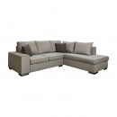 ΚΑΝΑΠΕΣ ΓΩΝΙΑ ΔΕΞΙΑ Fylliana New Toulouse MOCCA ΥΦΑΣΜΑ ΜΕ TAUPE ΜΑΞΙΛΑΡΙΑ 260x205x93εκ