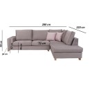 ΚΑΝΑΠΕΣ ΓΩΝΙΑ Fylliana Geneva ΜΠΕΖ ΔΕΞΙΑ ΓΩΝΙΑ 280*220
