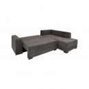 ΚΑΝΑΠΕΣ ΓΩΝΙΑ Fylliana New Mona ΓΚΡΙ ΜΕ ΜΠΕΖ ΜΑΞΙΛΑΡΙΑ 250x190x88εκ