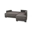 ΚΑΝΑΠΕΣ ΓΩΝΙΑ Fylliana New Mona ΓΚΡΙ ΜΕ ΜΠΕΖ ΜΑΞΙΛΑΡΙΑ 250x190x88εκ