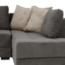 ΚΑΝΑΠΕΣ ΓΩΝΙΑ Fylliana New Mona ΓΚΡΙ ΜΕ ΜΠΕΖ ΜΑΞΙΛΑΡΙΑ 250x190x88εκ