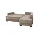 ΚΑΝΑΠΕΣ ΓΩΝΙΑ Fylliana New Mona ΜΠΕΖ ΜΕ ΓΚΡΙ ΜΑΞΙΛΑΡΙΑ 250x190x88εκ