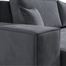 ΚΑΝΑΠΕΣ ΓΩΝΙΑ Fylliana OLYMP 23 ΓΚΡΙ 280x210x80εκ