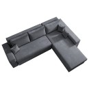ΚΑΝΑΠΕΣ ΓΩΝΙΑ Fylliana OLYMP 23 ΓΚΡΙ 280x210x80εκ