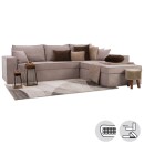 ΚΑΝΑΠΕΣ ΓΩΝΙΑ Fylliana OLYMP 3 TAUPE 280x210x80εκ