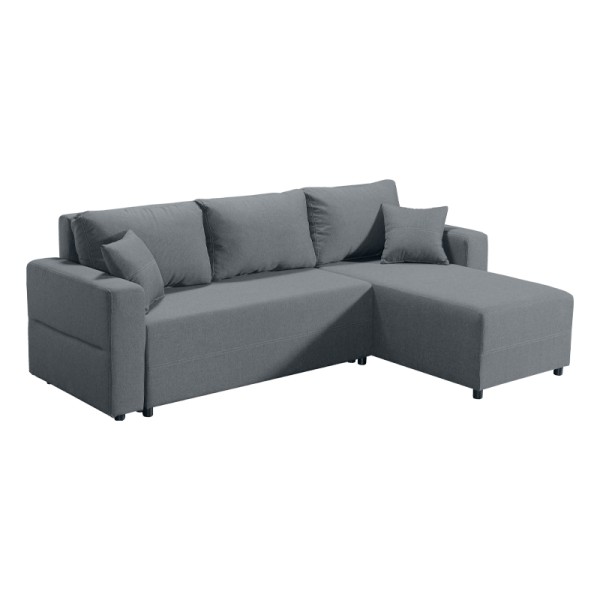 ΚΑΝΑΠΕΣ ΓΩΝΙΑ Fylliana RAVENA ΓΚΡΙ ΧΡΩΜΑ 236x151x80εκ