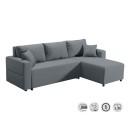 ΚΑΝΑΠΕΣ ΓΩΝΙΑ Fylliana RAVENA ΓΚΡΙ ΧΡΩΜΑ 236x151x80εκ