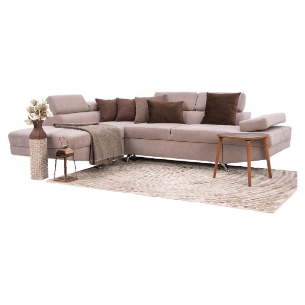ΚΑΝΑΠΕΣ ΓΩΝΙΑ Fylliana RIO-M 3+4 ΑΡΙΣΤΕΡΗ TAUPE / ΚΑΦΕ 278x192x79εκ