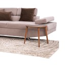 ΚΑΝΑΠΕΣ ΓΩΝΙΑ Fylliana RIO-M 3+4 ΑΡΙΣΤΕΡΗ TAUPE / ΚΑΦΕ 278x192x79εκ