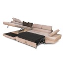 ΚΑΝΑΠΕΣ ΓΩΝΙΑ Fylliana RIO-M 3+4 ΑΡΙΣΤΕΡΗ TAUPE / ΚΑΦΕ 278x192x79εκ