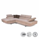 ΚΑΝΑΠΕΣ ΓΩΝΙΑ Fylliana RIO-M 3+4 ΑΡΙΣΤΕΡΗ TAUPE / ΚΑΦΕ 278x192x79εκ
