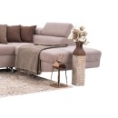 ΚΑΝΑΠΕΣ ΓΩΝΙΑ Fylliana RIO-M 3+4 ΔΕΞΙΑ TAUPE / ΚΑΦΕ 278x192x79εκ
