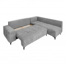 ΚΑΝΑΠΕΣ ΓΩΝΙΑ Fylliana Sofi ΜΕ ΣΚΑΜΠΟ ΓΚΡΙ ΧΡΩΜΑ 287x260x95εκ