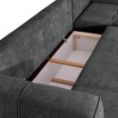 ΚΑΝΑΠΕΣ ΓΩΝΙΑ Fylliana Space ΓΚΡΙ ΧΡΩΜΑ 245x175x88εκ