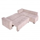 ΚΑΝΑΠΕΣ ΓΩΝΙΑ Fylliana Space ΜΠΕΖ-ΚΑΦΕ ΧΡΩΜΑ 245x175x88εκ