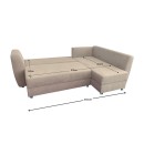 ΚΑΝΑΠΕΣ ΓΩΝΙΑ Fylliana VITA ΜΠΕΖ ΧΡΩΜΑ 255x176x90εκ