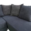 ΚΑΝΑΠΕΣ ΓΩΝΙΑ Fylliana VITA ΣΚΟΥΡΟ ΓΚΡΙ ΧΡΩΜΑ 255x176x90εκ