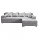 ΚΑΝΑΠΕΣ ΓΩΝΙΑ Nirvana ΓΚΡΙ ΧΡΩΜΑ 267x178x75εκ