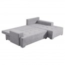 ΚΑΝΑΠΕΣ ΓΩΝΙΑ Nirvana ΓΚΡΙ ΧΡΩΜΑ 267x178x75εκ