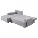 ΚΑΝΑΠΕΣ ΓΩΝΙΑ Nirvana ΓΚΡΙ ΧΡΩΜΑ 267x178x75εκ