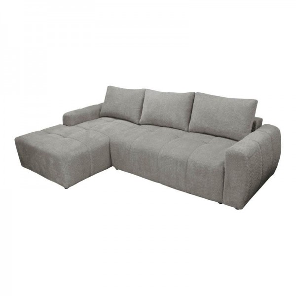 ΚΑΝΑΠΕΣ ΚΡΕΒΑΤΙ Fylliana Indigo ΑΡΙΣΤΕΡΗ ΓΩΝΙΑ ΓΚΡΙ ΥΦΑΣΜΑ 280x170x90εκ