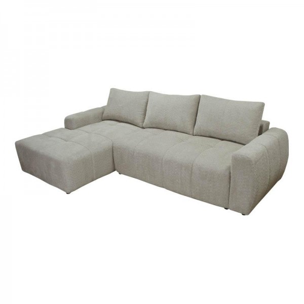 ΚΑΝΑΠΕΣ ΚΡΕΒΑΤΙ Fylliana Indigo ΑΡΙΣΤΕΡΗ ΓΩΝΙΑ ΜΠΕΖ ΥΦΑΣΜΑ 280x170x90εκ