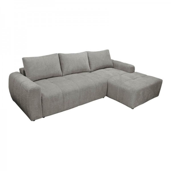 ΚΑΝΑΠΕΣ ΚΡΕΒΑΤΙ Fylliana Indigo ΔΕΞΙΑ ΓΩΝΙΑ ΓΚΡΙ ΥΦΑΣΜΑ 280x170x90εκ