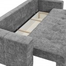 ΚΑΝΑΠΕΣ-ΚΡΕΒΑΤΙ Fylliana Lidia ΓΚΡΙ ΧΡΩΜΑ 244x98x97εκ