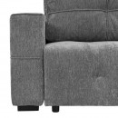 ΚΑΝΑΠΕΣ-ΚΡΕΒΑΤΙ Fylliana Lidia ΓΚΡΙ ΧΡΩΜΑ 244x98x97εκ