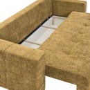 ΚΑΝΑΠΕΣ-ΚΡΕΒΑΤΙ Fylliana Lidia ΜΟΥΣΤΑΡΔΙ ΧΡΩΜΑ 244x98x97εκ