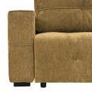 ΚΑΝΑΠΕΣ-ΚΡΕΒΑΤΙ Fylliana Lidia ΜΟΥΣΤΑΡΔΙ ΧΡΩΜΑ 244x98x97εκ