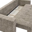 ΚΑΝΑΠΕΣ-ΚΡΕΒΑΤΙ Fylliana Lidia ΜΠΕΖ-ΚΑΦΕ ΧΡΩΜΑ 244x98x97εκ