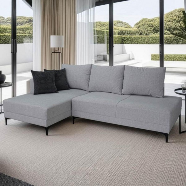 ΚΑΝΑΠΕΣ ΚΡΕΒΑΤΙ Fylliana Magnus ΑΡΙΣΤΕΡΗ ΓΩΝΙΑ ΑΝΘΡΑΚΙ ΥΦΑΣΜΑ 240x160x90εκ