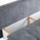 ΚΑΝΑΠΕΣ ΚΡΕΒΑΤΙ Mina ΓΚΡΙ ΧΡΩΜΑ 208x95x80εκ