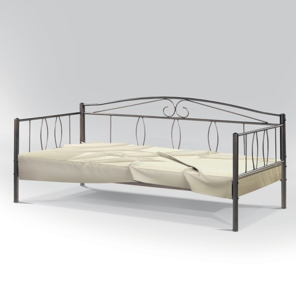 ΚΑΝΑΠΕΣ ΜΕΤΑΛΛΙΚΟΣ Fylliana ARIEL ΚΑΦΕ 210x100x83εκ