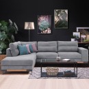 ΚΑΝΑΠΕΣ New Monaco ΑΡΙΣΤΕΡΗ ΓΩΝΙΑ ΓΚΡΙ 300x230x95εκ