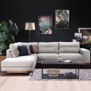 ΚΑΝΑΠΕΣ New Monaco ΑΡΙΣΤΕΡΗ ΓΩΝΙΑ ΓΚΡΙ ΑΝΟΙΧΤΟ 300x230x95εκ
