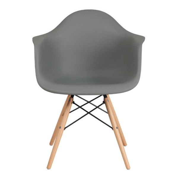 ΚΑΡΕΚΛΑ Fylliana Casual ΓΚΡΙ ΚΑΘΙΣΜΑ ΜΕ ΦΥΣΙΚΑ ΠΟΔΙΑ 65x64x79εκ