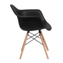 ΚΑΡΕΚΛΑ Fylliana Casual ΜΑΥΡΟ ΚΑΘΙΣΜΑ ΜΕ ΦΥΣΙΚΑ ΠΟΔΙΑ 65x64x79εκ