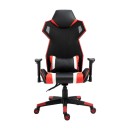 ΚΑΡΕΚΛΑ GAMING Fylliana D-01 ΤΕΧΝΟΔΕΡΜΑ ΜΑΥΡΗ-ΚΟΚΚΙΝΗ 53x47x127εκ
