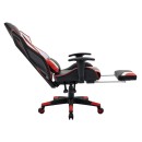 ΚΑΡΕΚΛΑ GAMING Fylliana D-01 ΤΕΧΝΟΔΕΡΜΑ ΜΑΥΡΗ-ΚΟΚΚΙΝΗ 53x47x127εκ